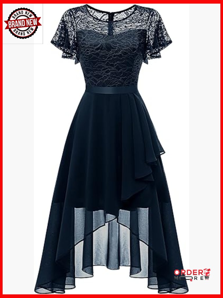 Ruffle A-Line Prom Dress With Flutter Sleeves For Wedding Guest